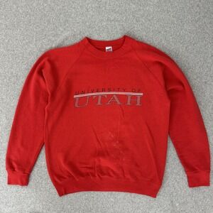 Vintage Utah Utes University Of Utah Sweatshirt Mens XL Red NCAA Soffe Sweats